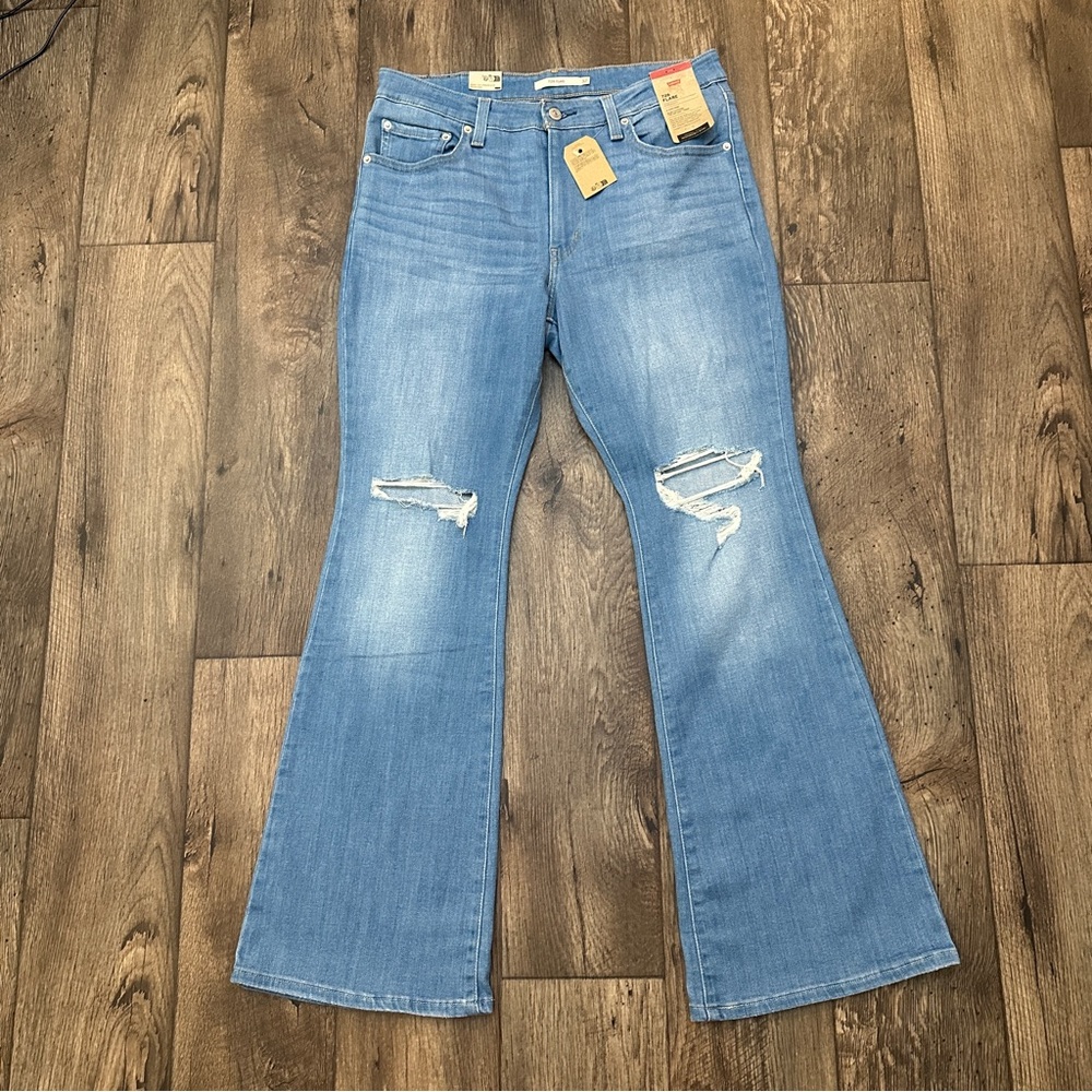 Levis 726 Flare Hypersoft High Rise Women’s Size 14 Long 32x32 Blue Denim New